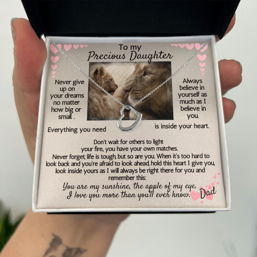 Never give up on your dreams, Always believe in yourself. Love Dad