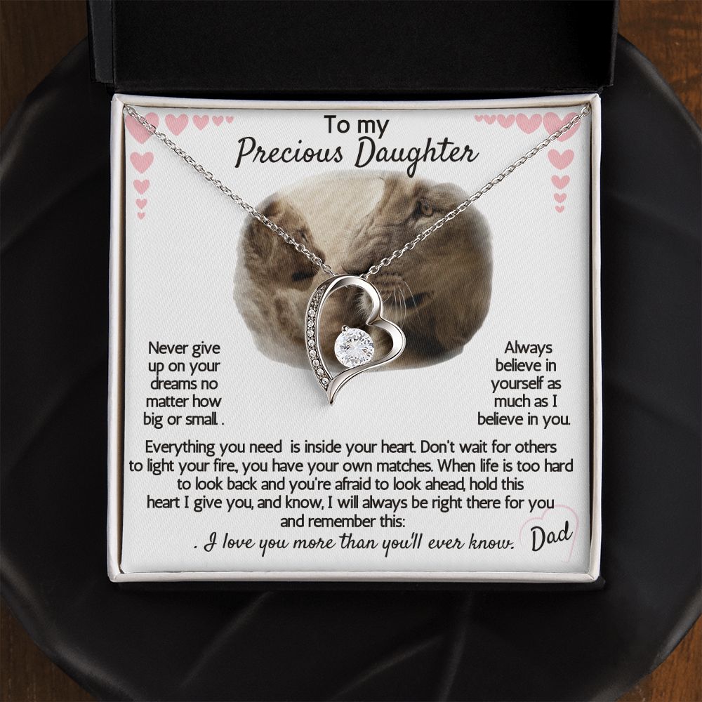 Never give up on your dreams, Always believe in yourself. Love Dad