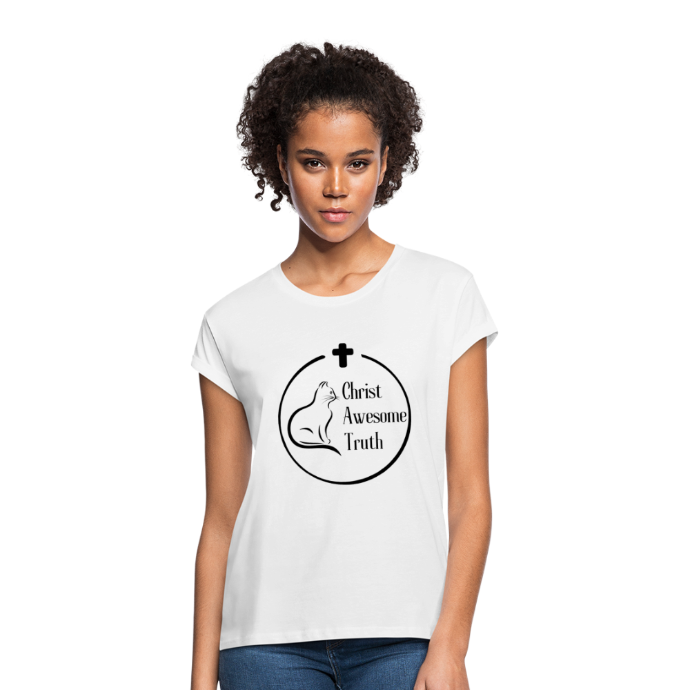 Women's Relaxed Fit CAT T-Shirt - white