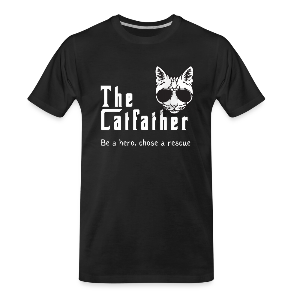 Men’s Premium Organic T-Shirt The Catfather - black