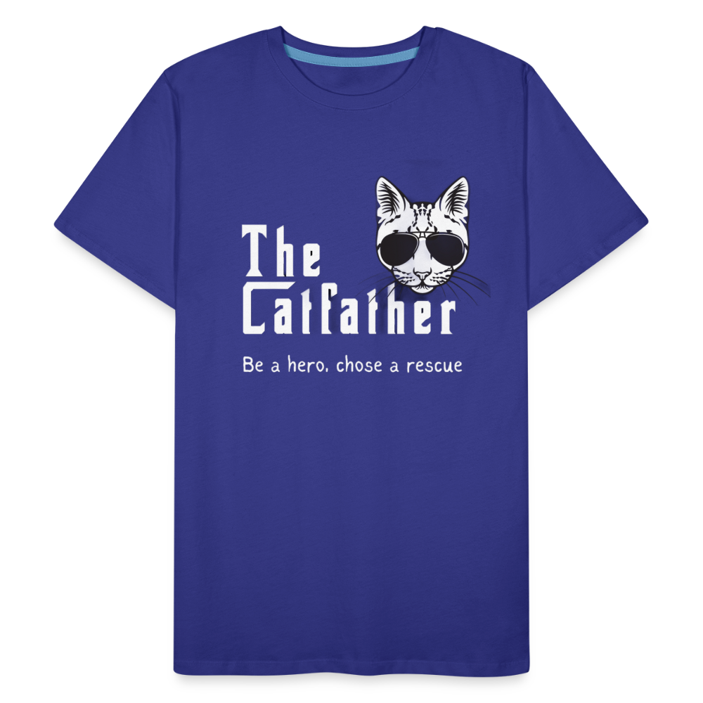 Men’s Premium Organic T-Shirt The Catfather - royal blue