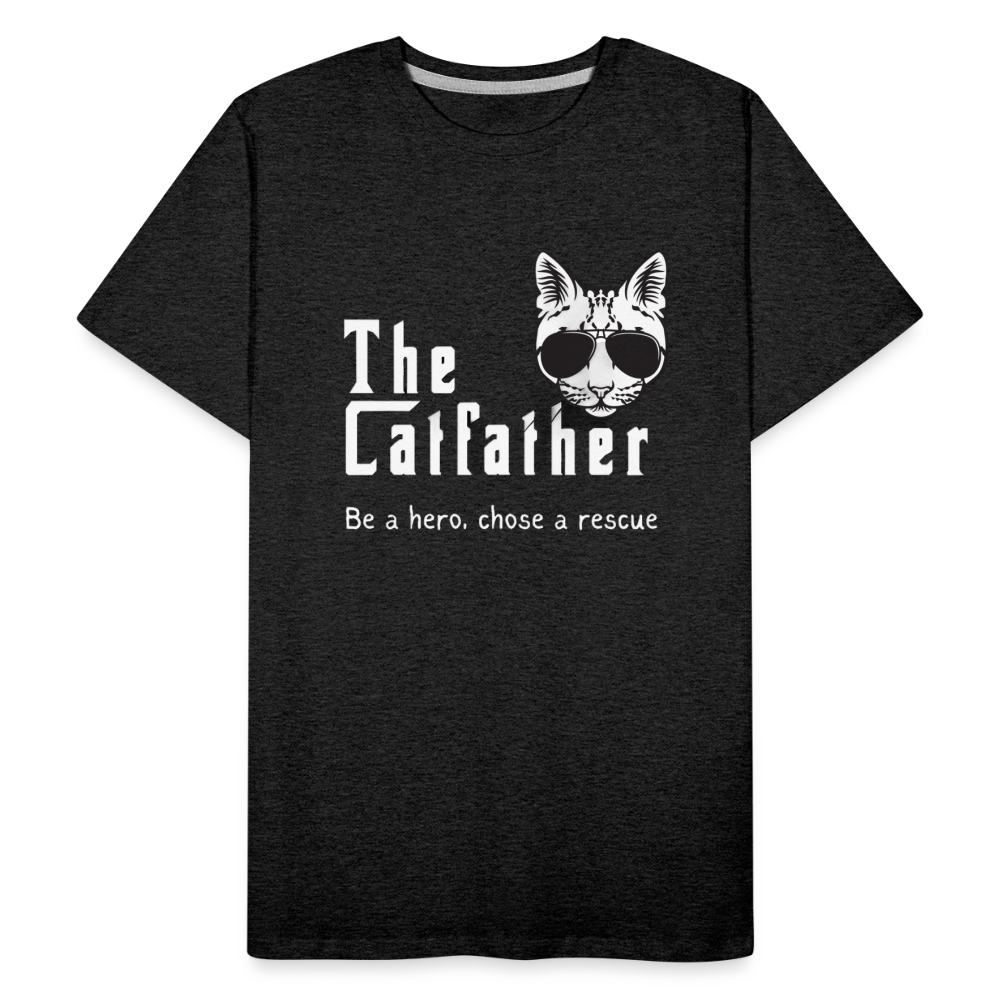 Men’s Premium Organic T-Shirt The Catfather - charcoal grey