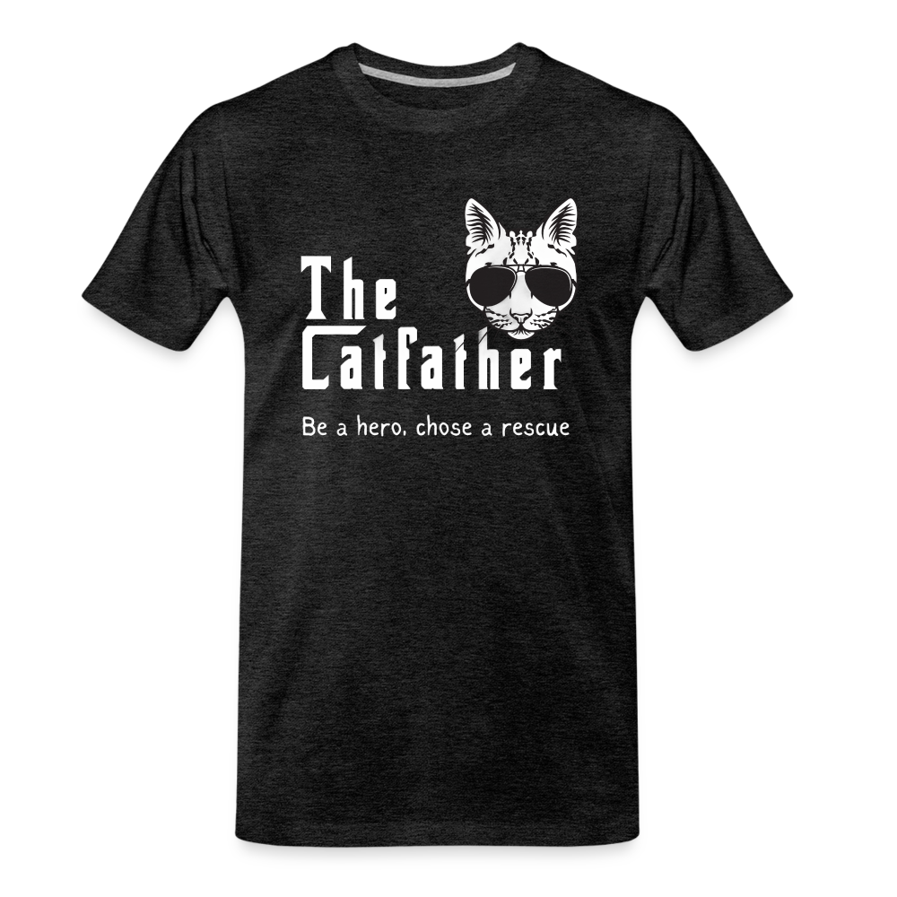 Men’s Premium Organic T-Shirt The Catfather - charcoal grey