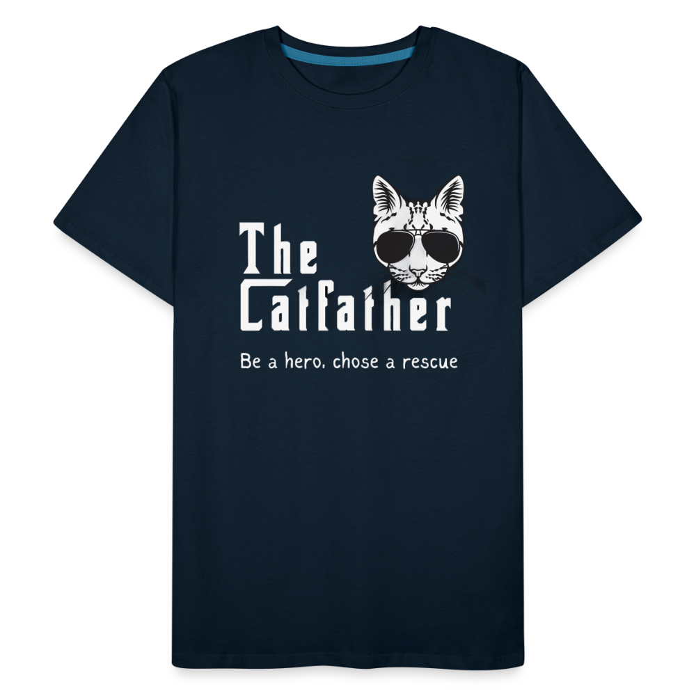 Men’s Premium Organic T-Shirt The Catfather - deep navy