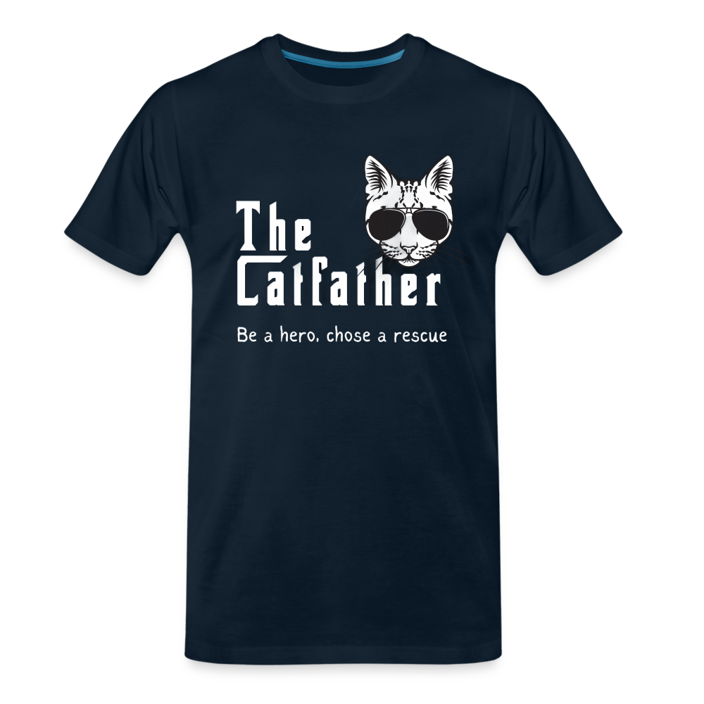 Men’s Premium Organic T-Shirt The Catfather - deep navy