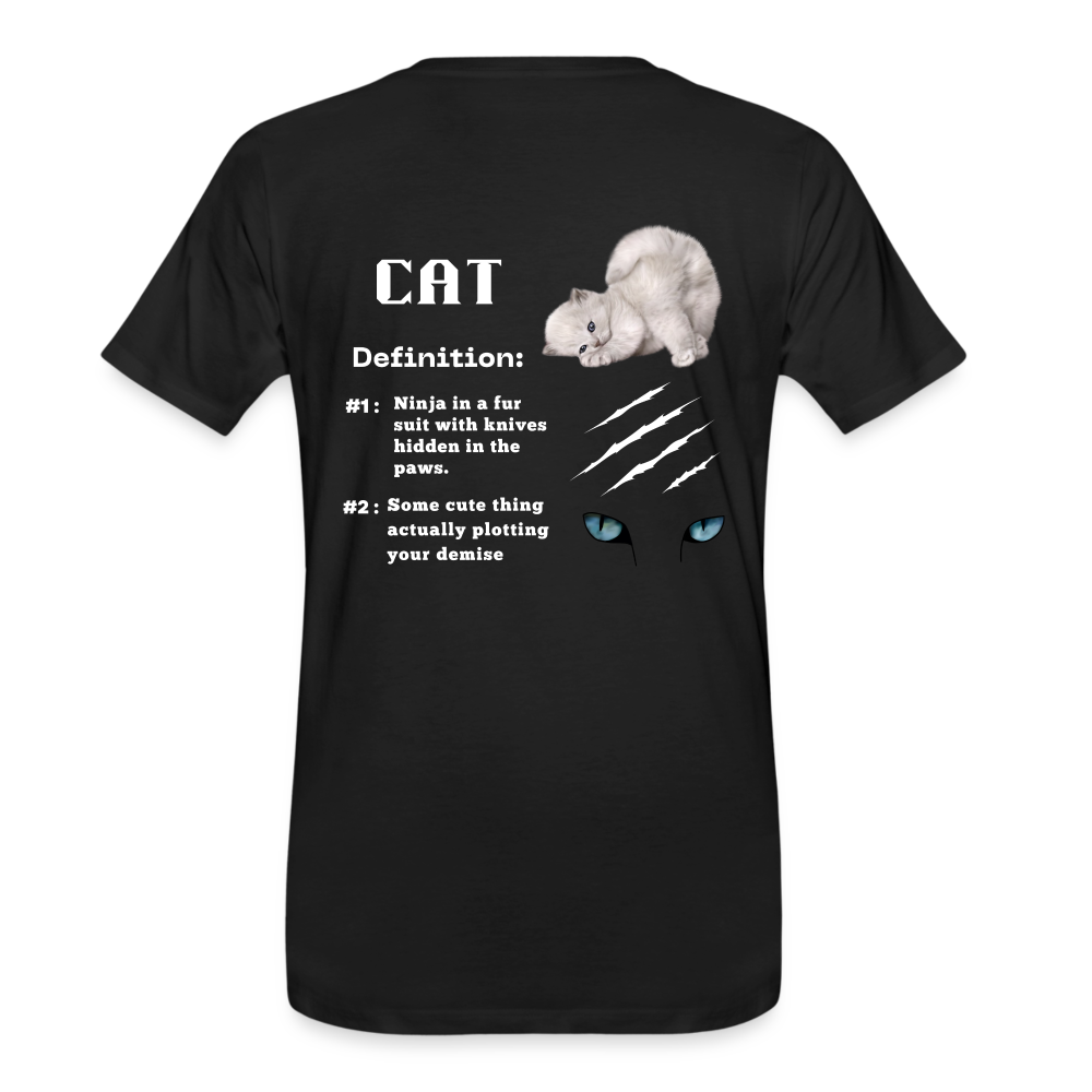 Men’s Premium Organic T-Shirt Cat Definition - black