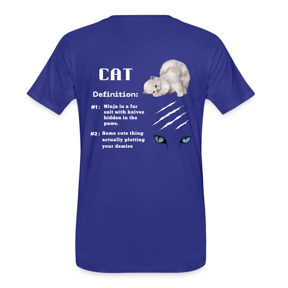 Men’s Premium Organic T-Shirt Cat Definition - royal blue