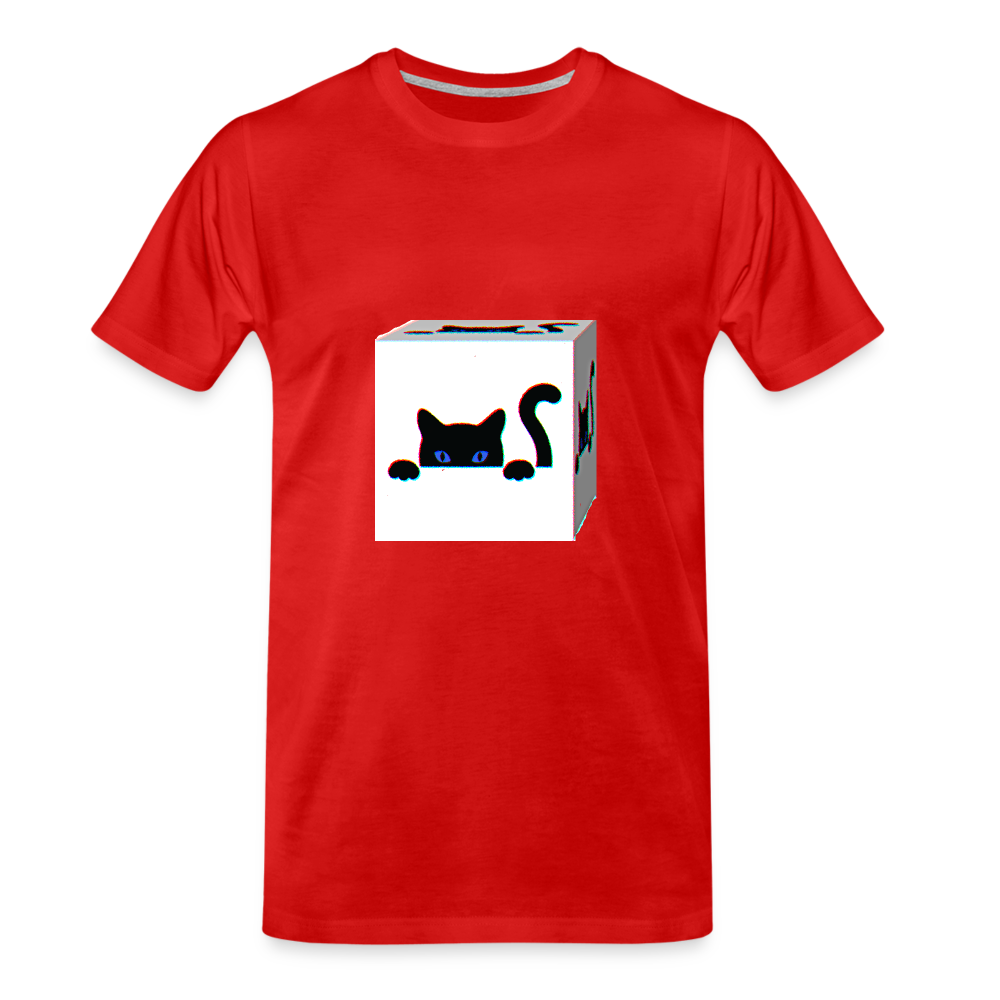 Men’s Premium Organic T-Shirt Cat Definition - red