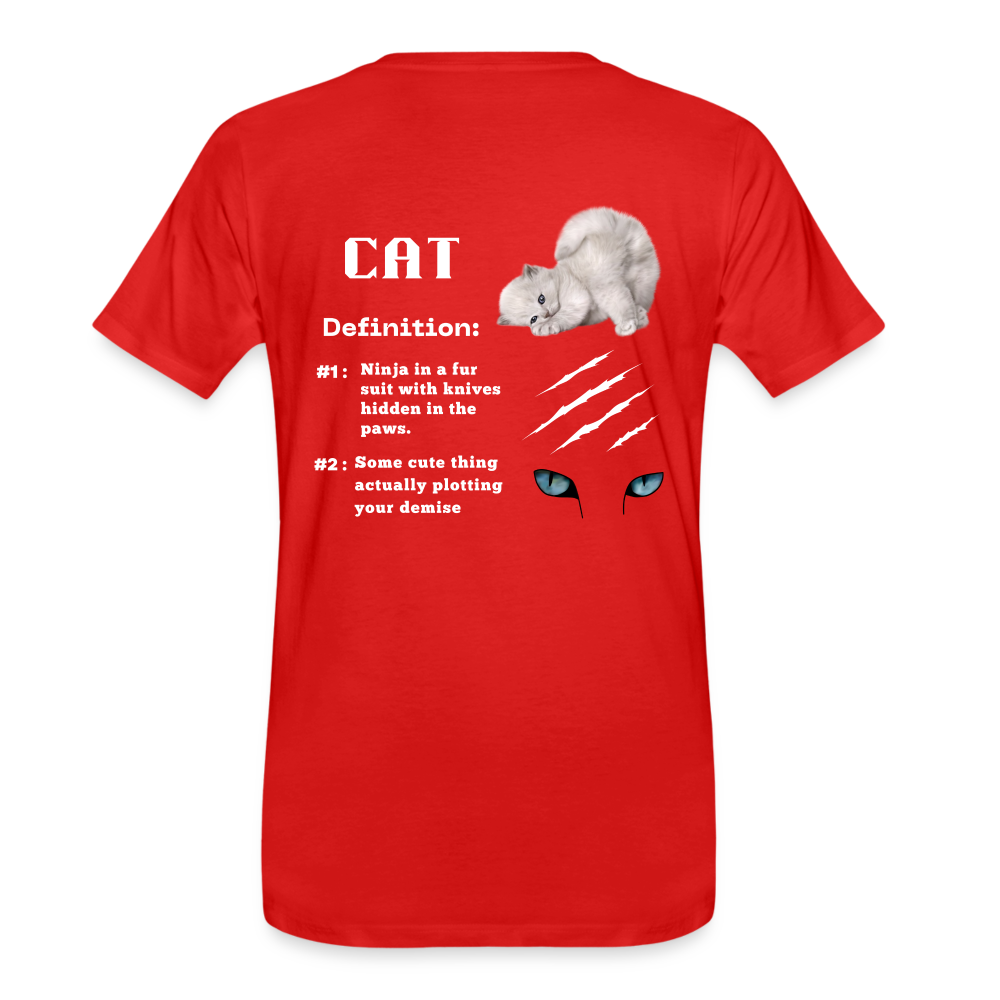 Men’s Premium Organic T-Shirt Cat Definition - red