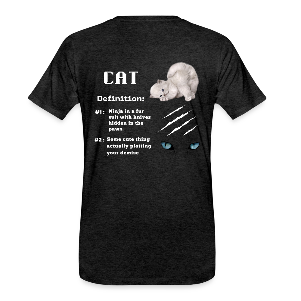 Men’s Premium Organic T-Shirt Cat Definition - charcoal grey