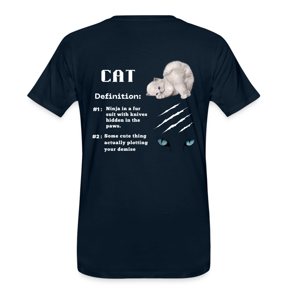 Men’s Premium Organic T-Shirt Cat Definition - deep navy