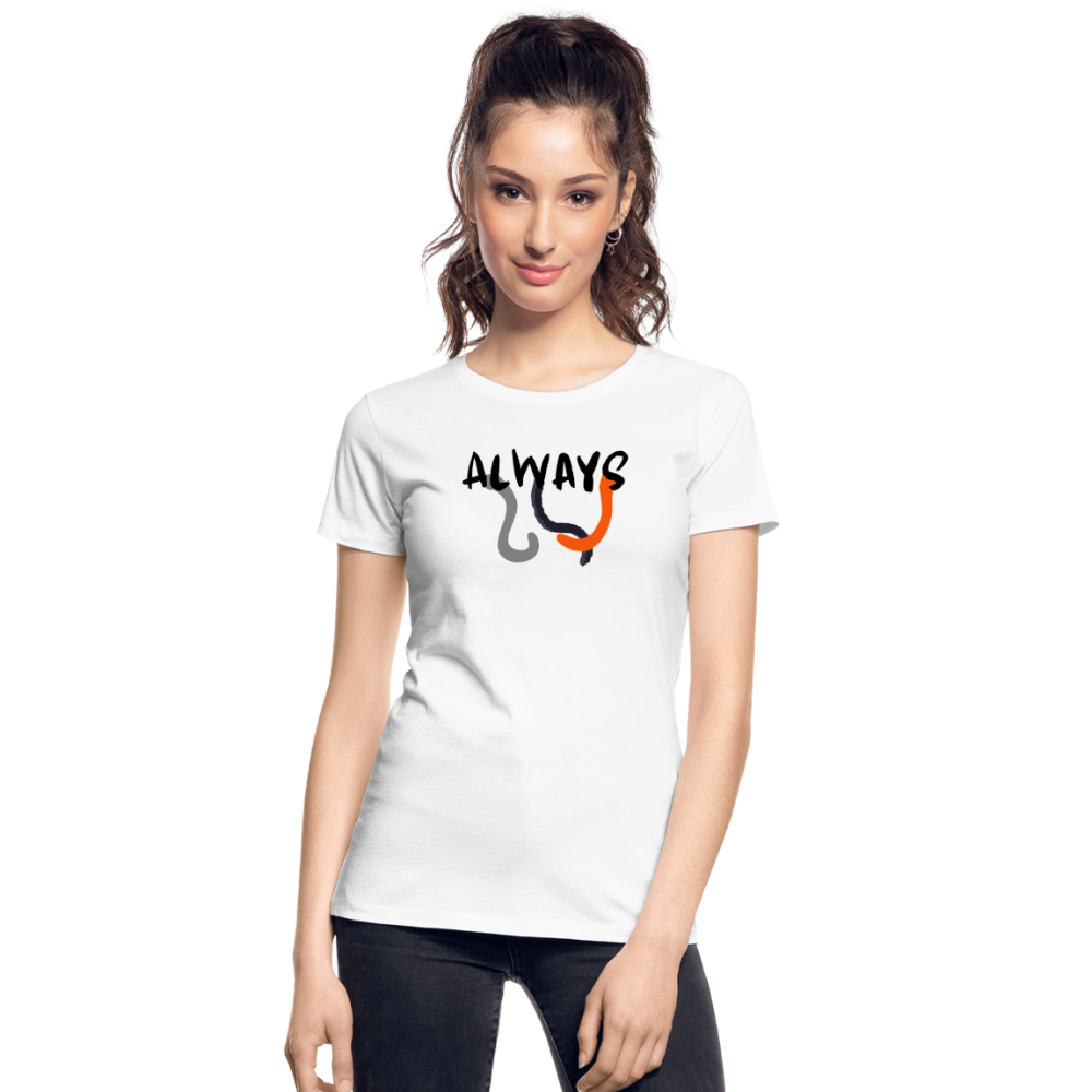 Women’s Premium Organic T-Shirt Always Judging - white