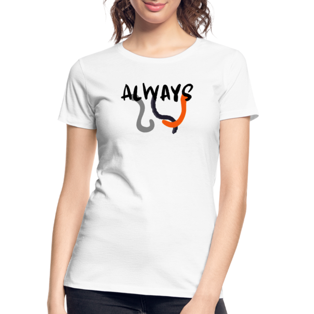 Women’s Premium Organic T-Shirt Always Judging - white