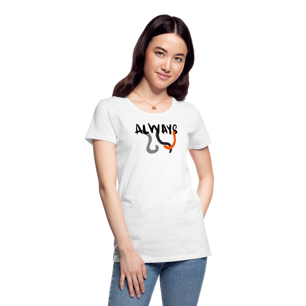 Women’s Premium Organic T-Shirt Always Judging - white