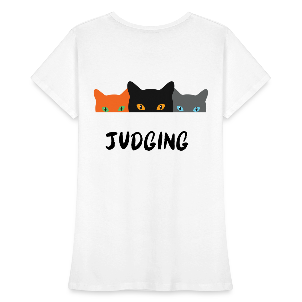 Women’s Premium Organic T-Shirt Always Judging - white