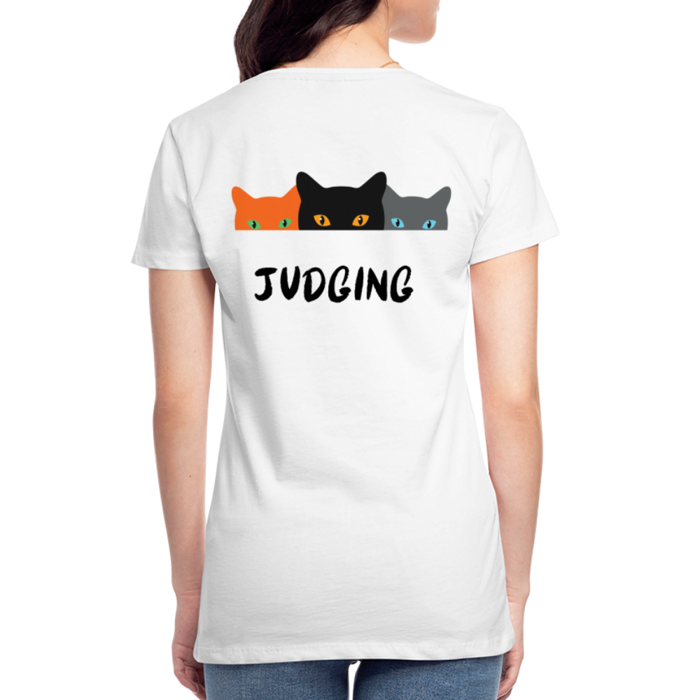 Women’s Premium Organic T-Shirt Always Judging - white