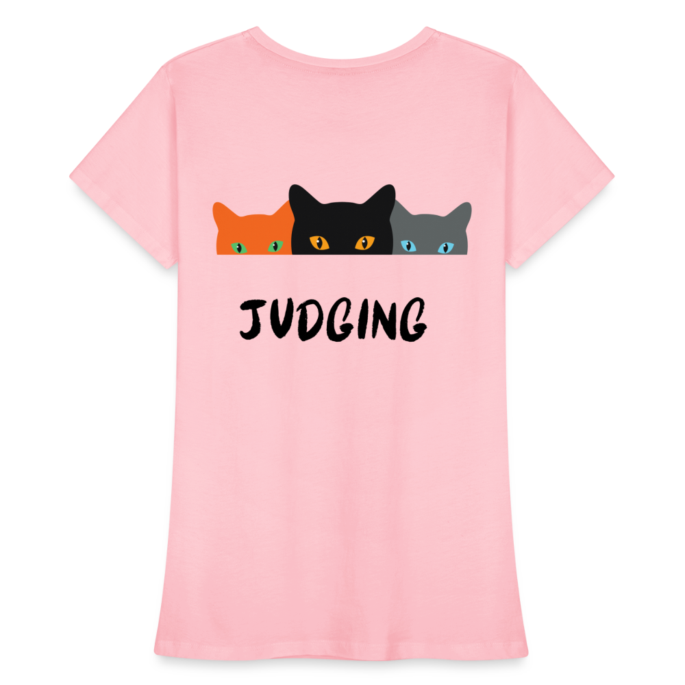 Women’s Premium Organic T-Shirt Always Judging - pink