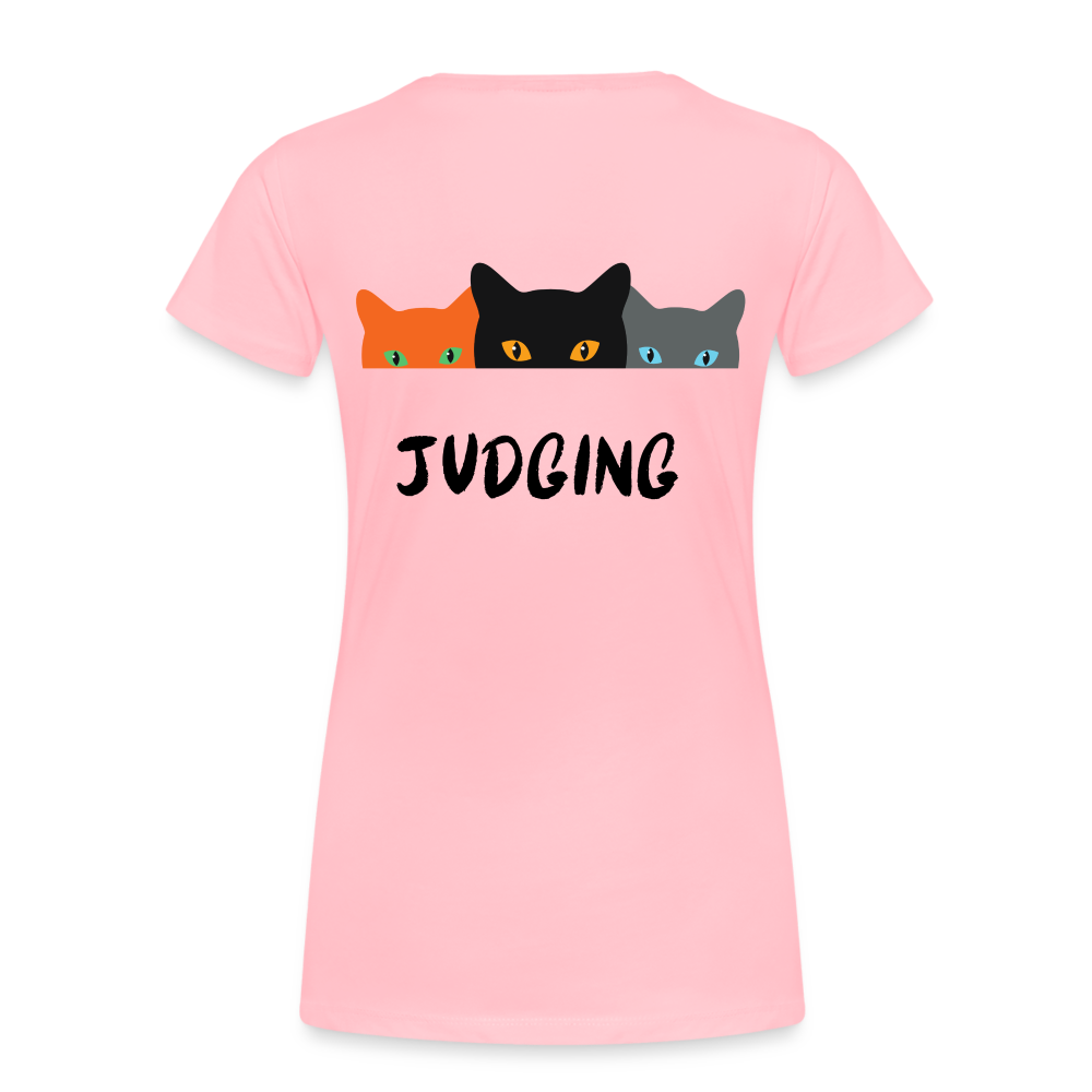 Women’s Premium Organic T-Shirt Always Judging - pink