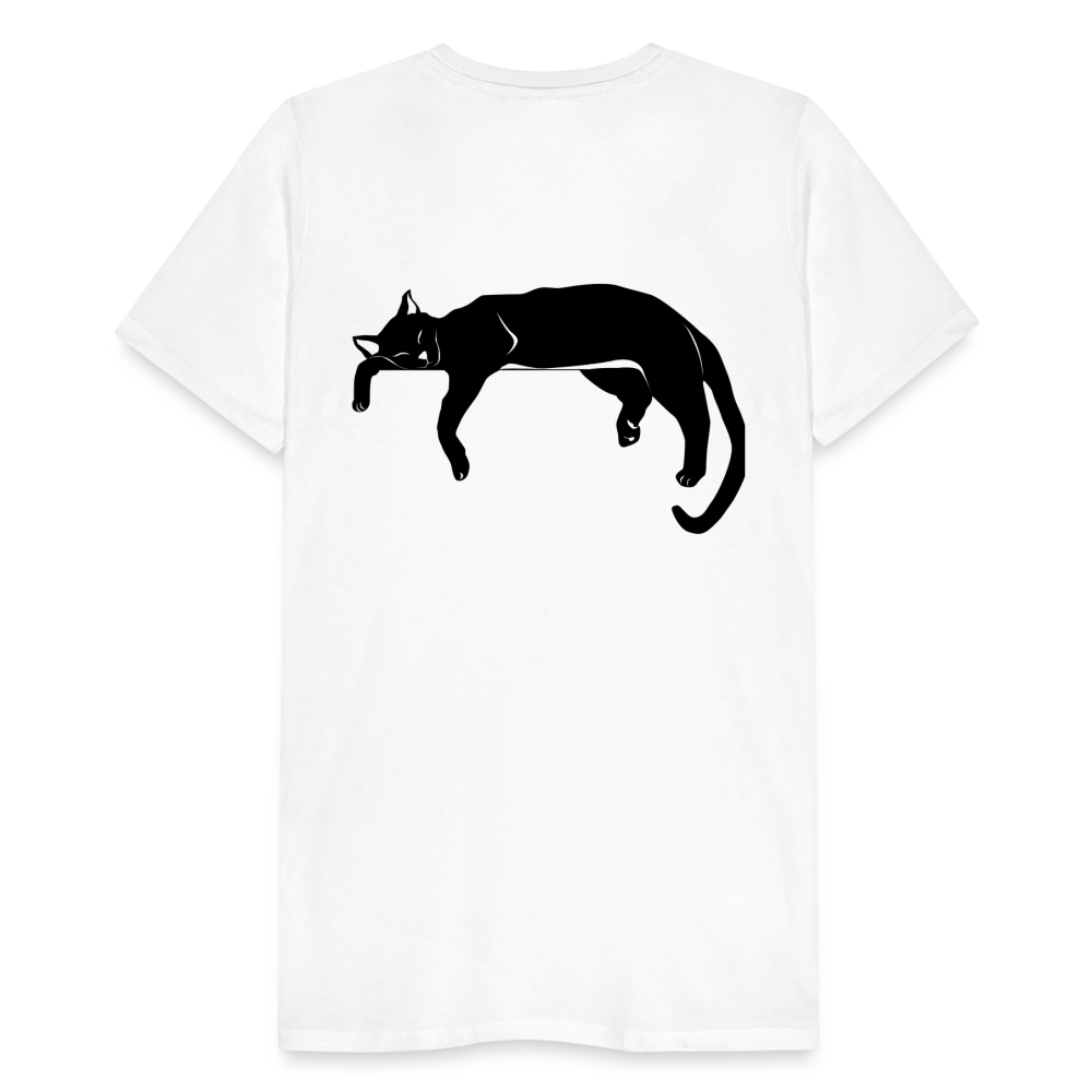 Men's Premium T-Shirt Live in the moment cat t-shirt - white