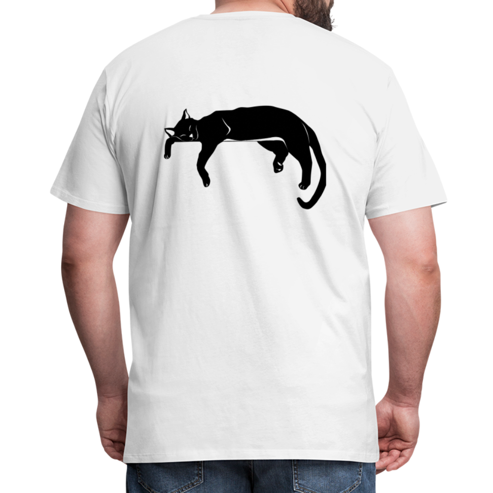 Men's Premium T-Shirt Live in the moment cat t-shirt - white