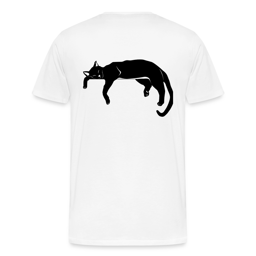 Men's Premium T-Shirt Live in the moment cat t-shirt - white