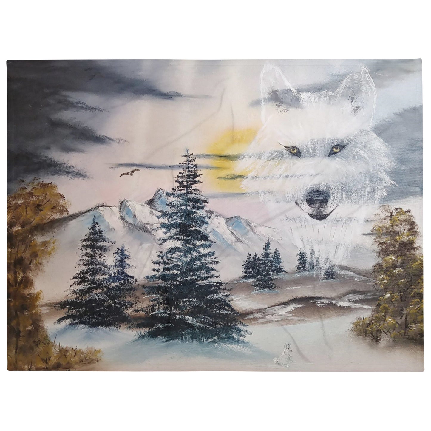 Throw Blanket Winterland Wolf By Jasmine